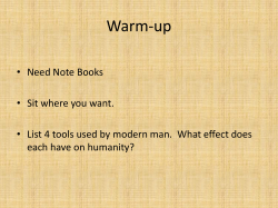 The Peopling of the World Prehistory – 2500 BCE