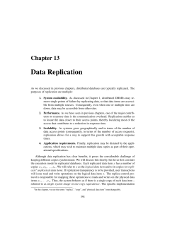 Data Replication - NUS School of Computing