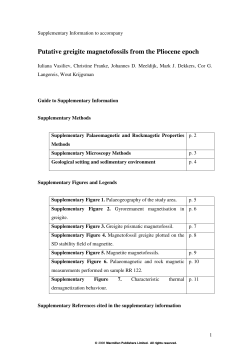 Putative greigite magnetofossils from the Pliocene epoch