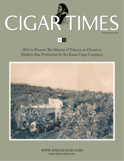 1813 to Present. The History of Tobacco in Hawaii to Modern Day