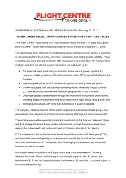 Flight Centre Travel Group Limited ABN 25 003 377 188 275 Grey