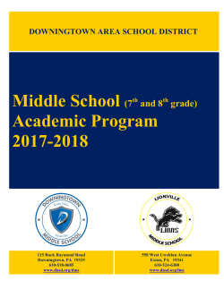 2017-2018 Course of Studies - Downingtown Area School District