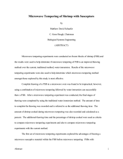 Microwave Tempering of Shrimp with Susceptors