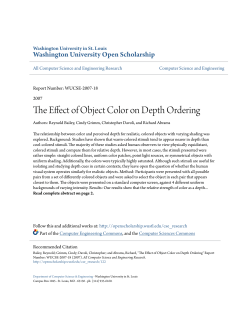 The Effect of Object Color on Depth Ordering