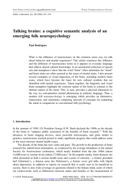 Talking brains: a cognitive semantic analysis of an