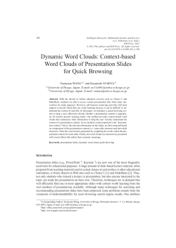 Dynamic Word Clouds: Context-based Word Clouds of Presentation