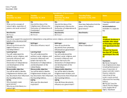 Lesson Plan Week of Nov 14