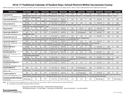 2016-17 Traditional Calendar of Student Days