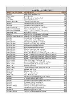candex 2014 price list