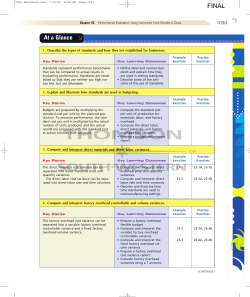 Chapter 23 Performance Evaluation Using Variances