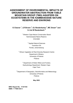 assessment of environmental impacts of groundwater abstraction
