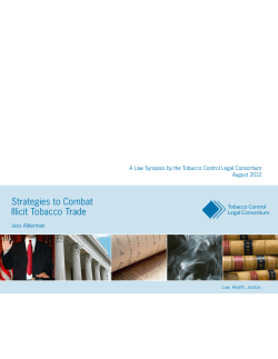 Strategies to Combat Illicit Tobacco Trade