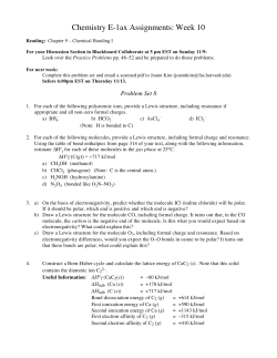 Chemistry E-1ax Assignments: Week 10