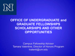 University of Nevada, Reno Office of Undergraduate Fellowships