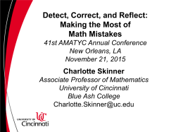 Detect, Correct, and Reflect: Making the Most of Math