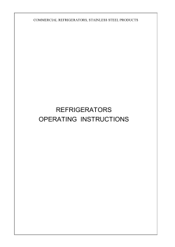 refrigerators operating instructions