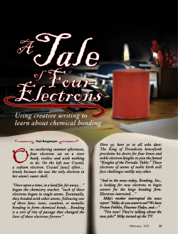 Using creative writing to learn about chemical bonding