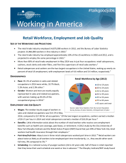 Retail Workforce, Employment and Job Quality