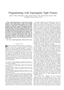 Equiangular Tight Frame Fingerprinting Codes