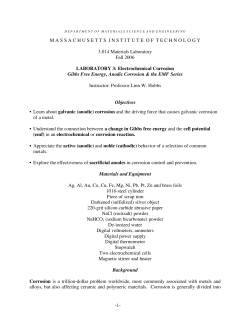 Electrochemical Corrosion Gibbs Free En