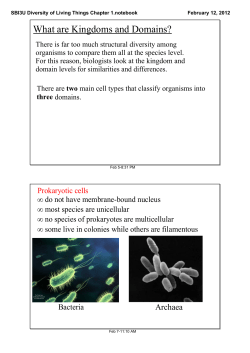 SBI3U Diversity of Living Things Chapter 1.notebook