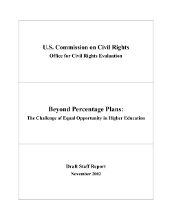 Beyond percentage plans : the challenge of equal