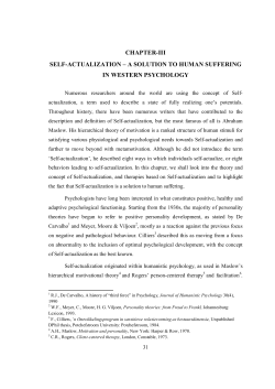 chapter-iii self-actualization – a solution to human
