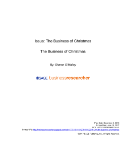 Issue: The Business of Christmas The Business of Christmas