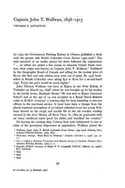 Captain John T. Walbran, 1848-1913