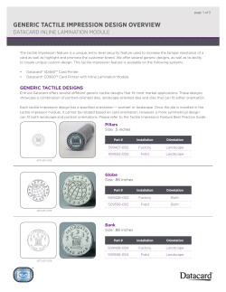 generic tactile impression design overview