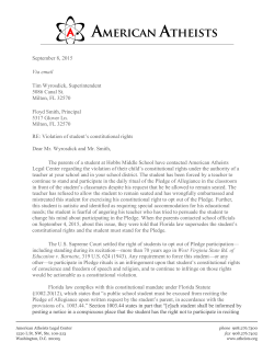 The demand letter - American Atheists