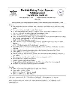 Autobiography of RICHARD W - Academy of Model Aeronautics