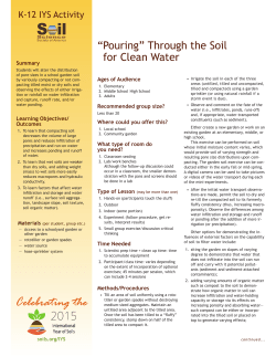Soil Pore Size Affects Water Infiltration Activity