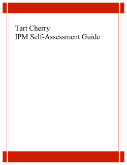 Tart Cherry IPM Self-Assessment Guide - MSU Extension