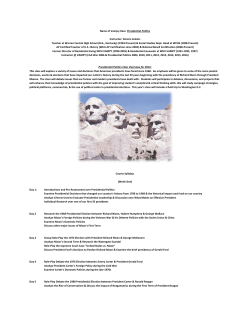 Presidential Politics 2016 Syallabus (revised)