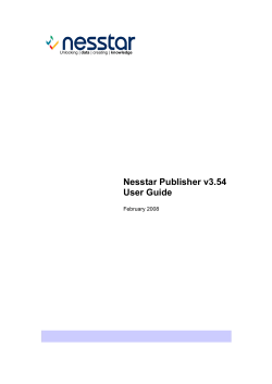 Nesstar Publisher v3.54 User Guide
