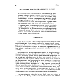 crowaves to dissolve chemical crystals in a flowing solvent. T