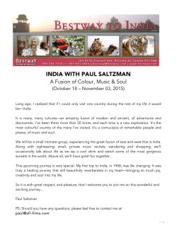 detailed itinerary - The Beatles in India