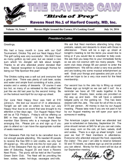 July 2016 Ravens Caw