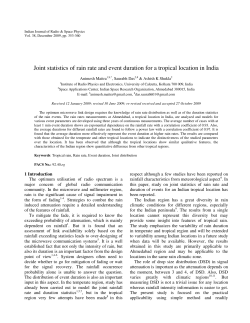 Joint statistics of rain rate and event duration for a tropical
