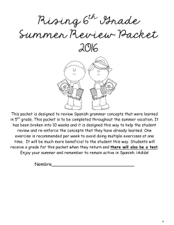 Rising 6th grade summer packet 2016