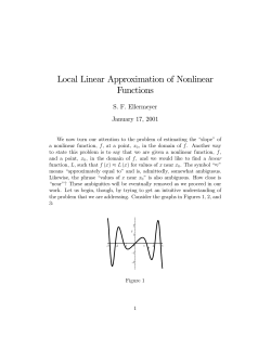 Local Linear Approximation of Nonlinear Functions