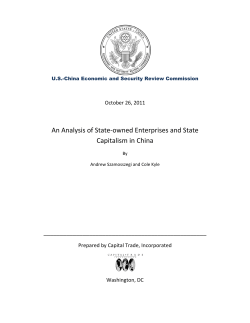 An Analysis of State-owned Enterprises and State Capitalism in China