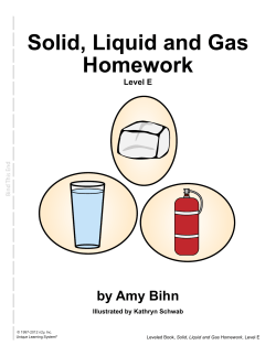 Solid, Liquid and Gas Homework