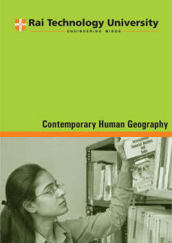Contemporary Human Geography - Department of Higher Education