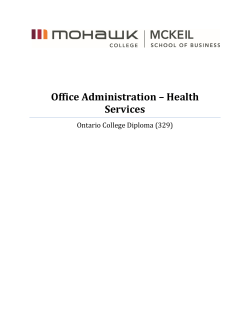 Office Administration &ndash; Health Services