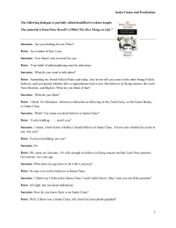 Santa Clause and Predication 1 The following dialogue is partially
