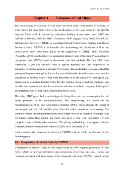 Chapter 4 - Valuation of Coal Mines