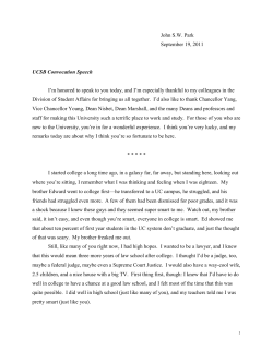 a September 19, 2011 convocation speech