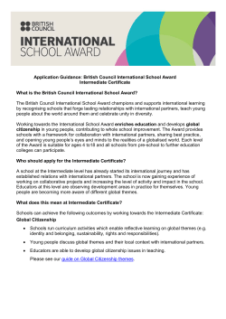 Intermediate certificate guidance